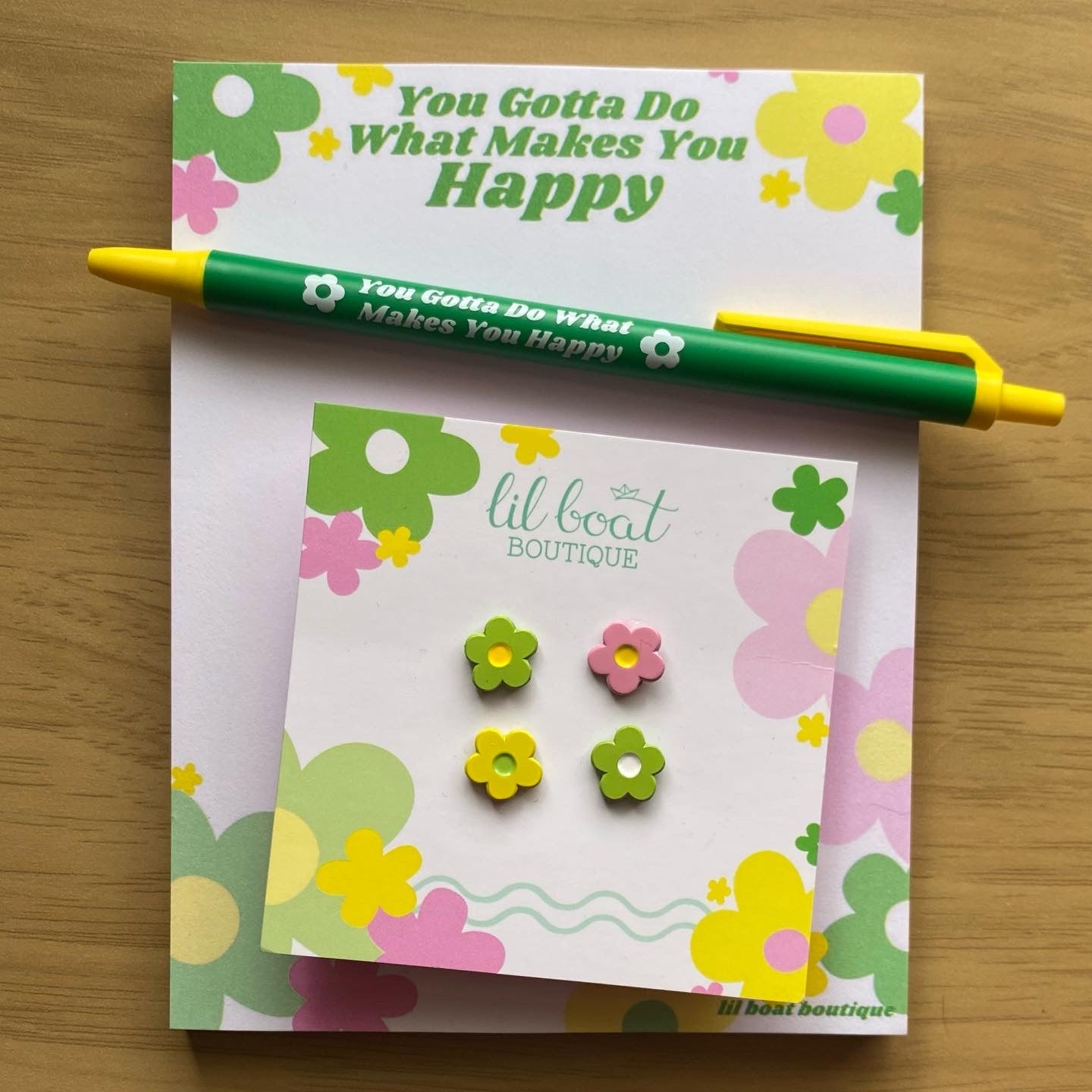 You Gotta Do What Makes You Happy - Pen and Notepad Set