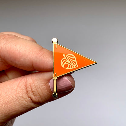 AC Leaf Pennant - Enamel Pin - Tommy's flag from New Horizons