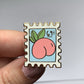 Peach 69c Postage Stamp Enamel Pin - Save the USPS