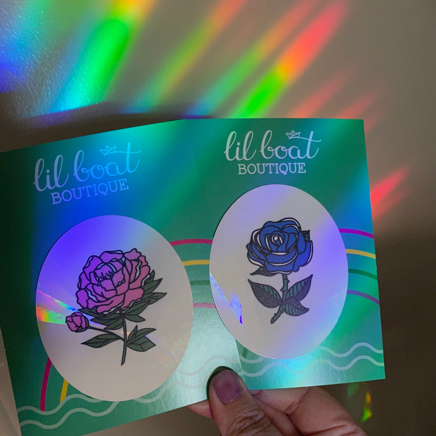 Pink Peony Rainbow Maker - Window Decal Sun Catcher