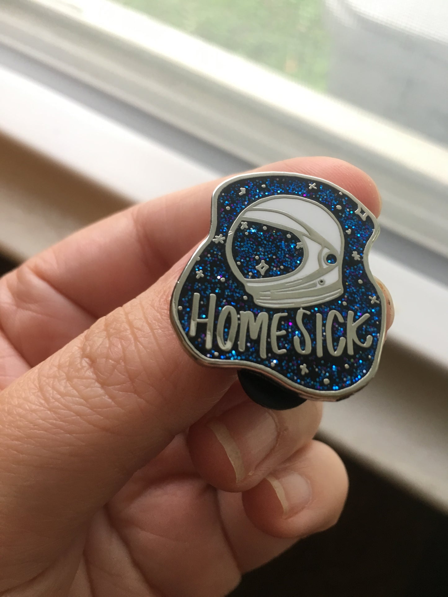 Homesick Enamel Pin - Glitter Variant