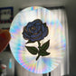 Blue Rose Rainbow Maker - Window Decal Sun Catcher
