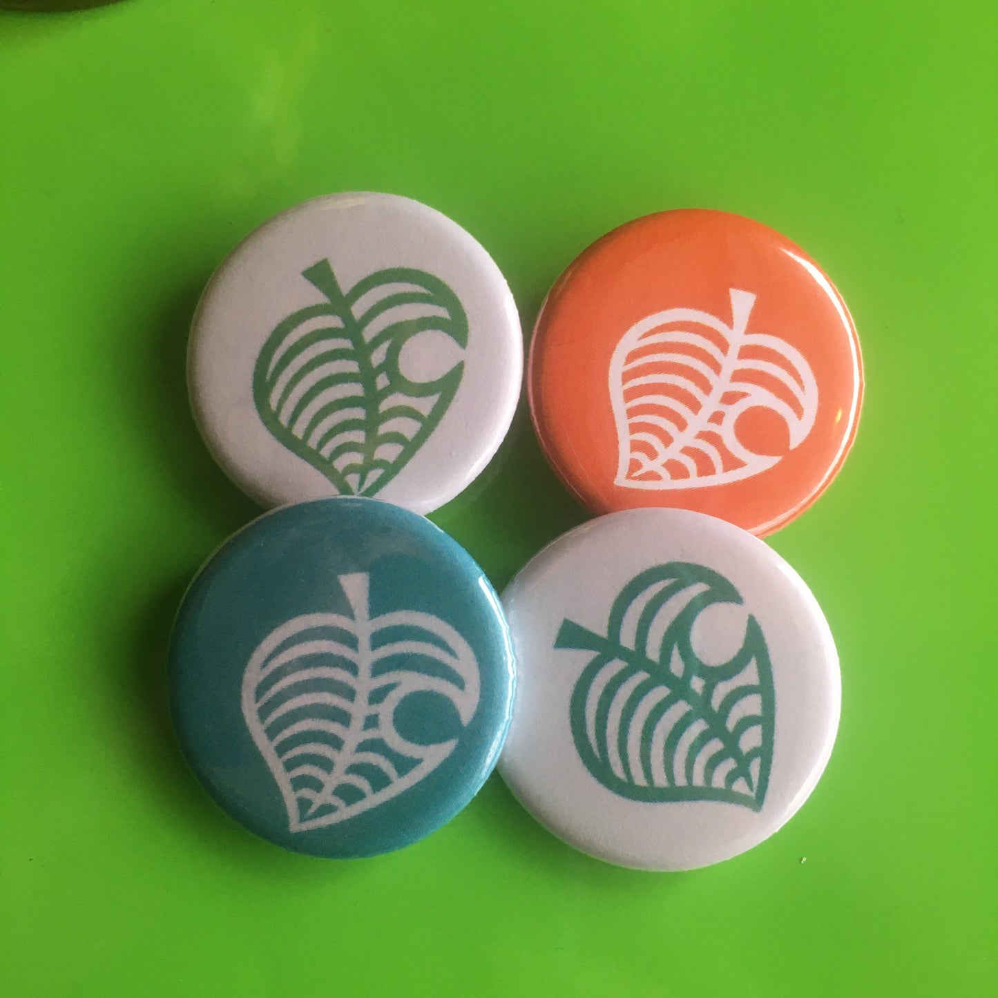 AC New Horizons Leaf Buttons - 1.25" - Multiple Colors