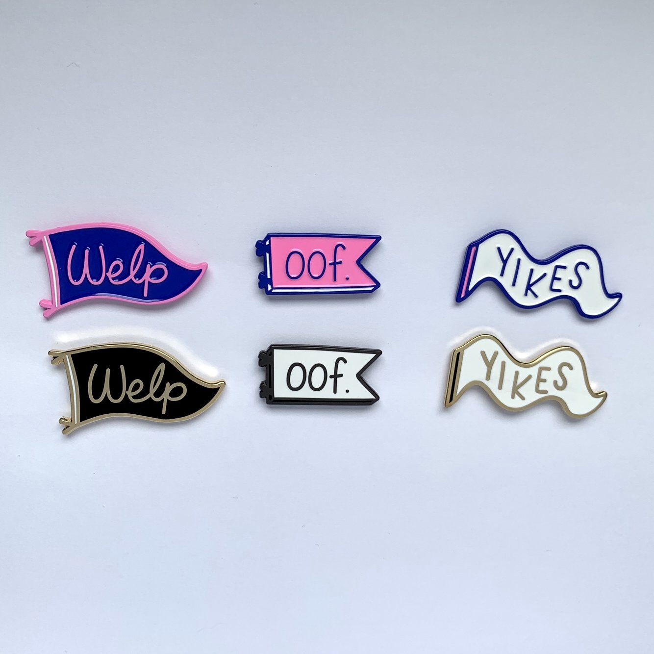 Mini Moods vol. 1 - THREE PINS - Enamel Pin Bundle