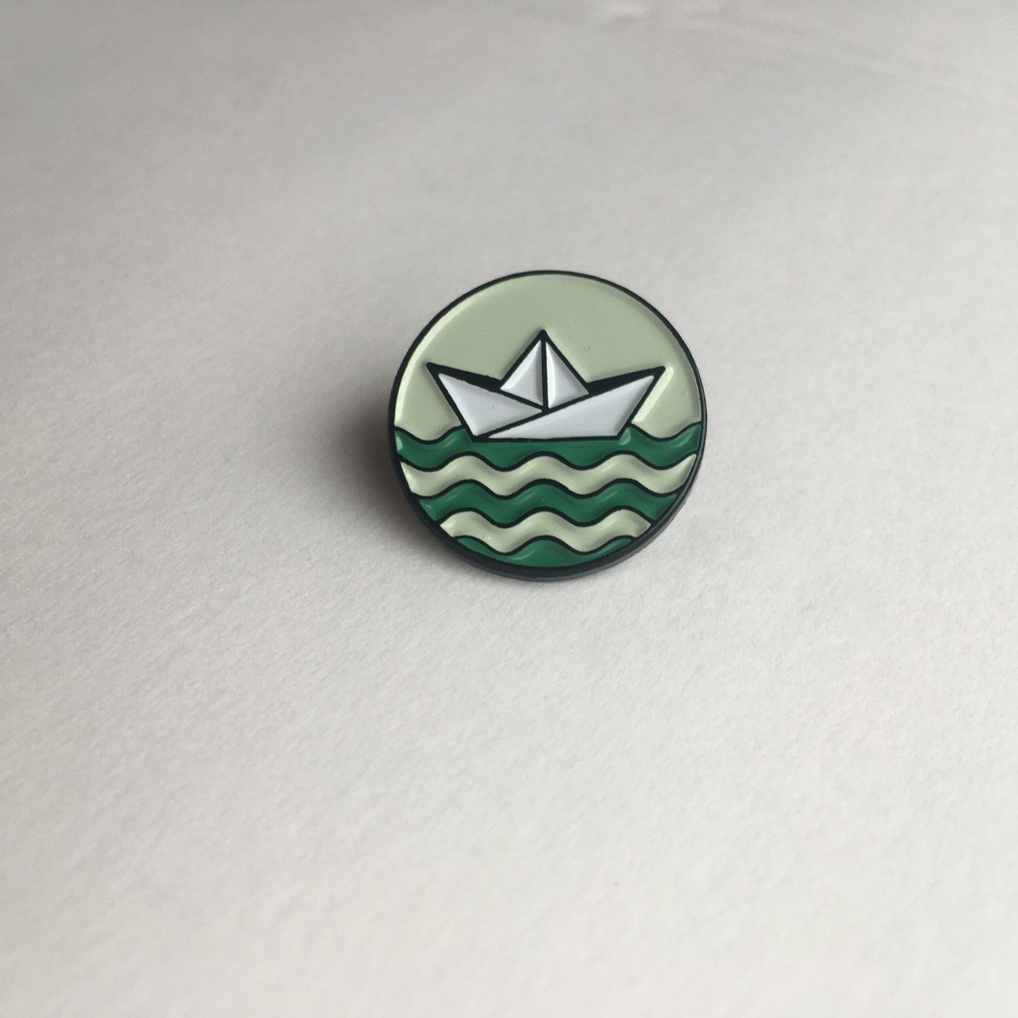 Lil Boat Paper Boat - Enamel Pin - Lil Boat Boutique logo pin
