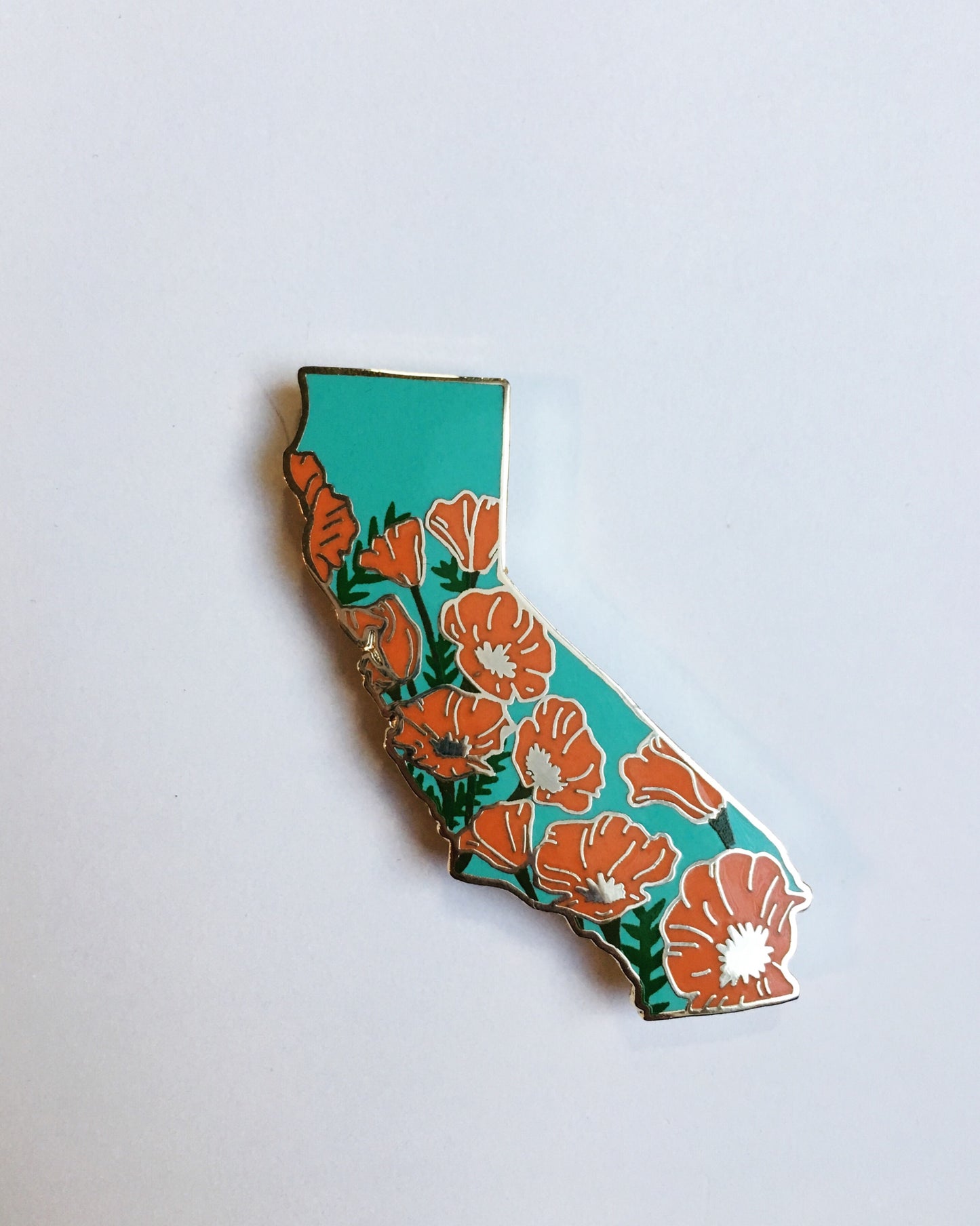California Poppy Hard Enamel Pin - State Flower Series