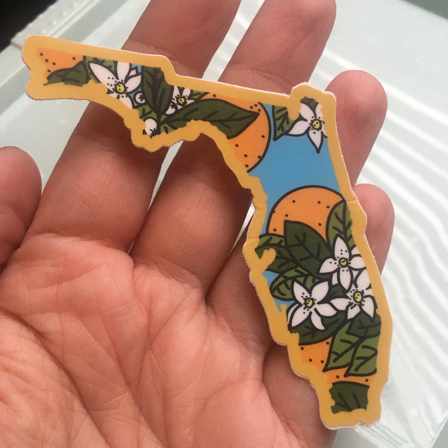 Florida Orange Blossom - Vinyl Sticker - State Flower Series