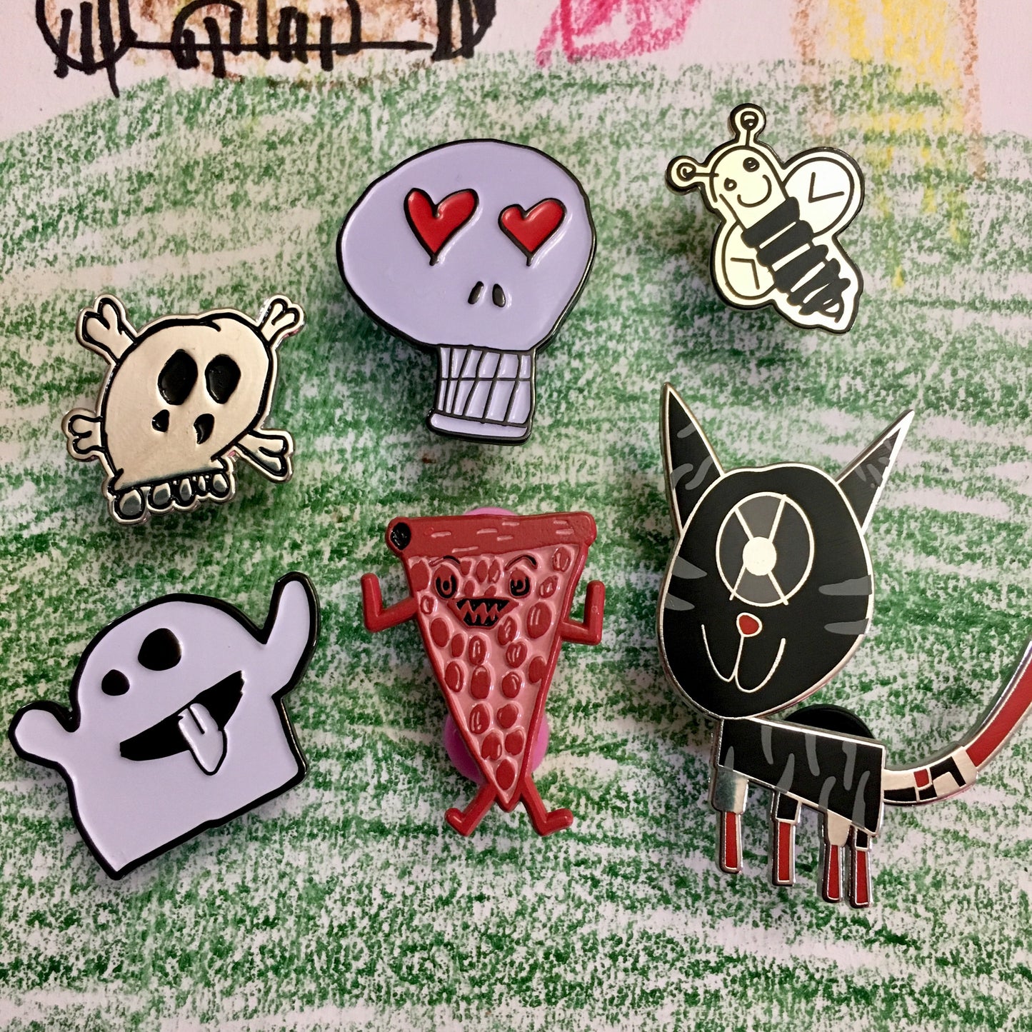 Pizza Monster - Pins By Hayden - Spoopy Cute Halloween Enamel Pin