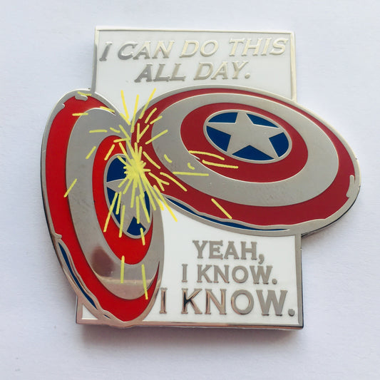 SECONDS SALE PIN - I Can Do This All Day - Enamel Pin - Avengers Endgame Captain America