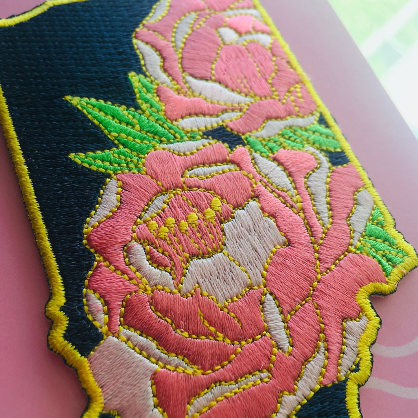 Indiana Peony - State Flower Embroidered Patch