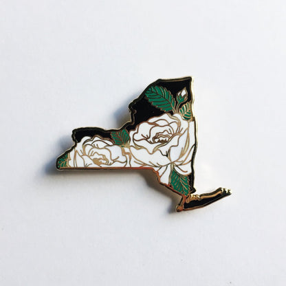 New York Rose - State Flower Hard Enamel Pin