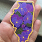 Illinois Violet - State Flower Hard Enamel Pin
